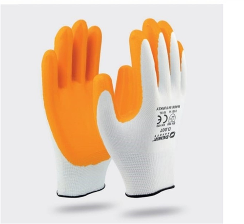 DEMİR NİTRİL ELDİVEN 12 Lİ SARI-BEYAZ 10